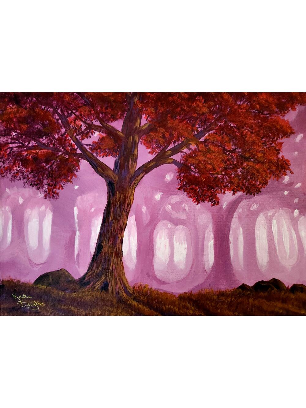 "Forest Dreams of an Elvenhome" Art Print from my Original Work 11" x 14"